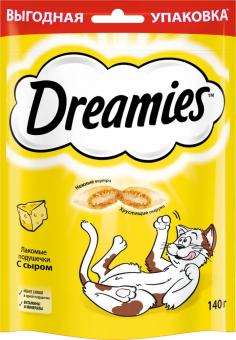 Лакомство Dreamies для кошек с сыром