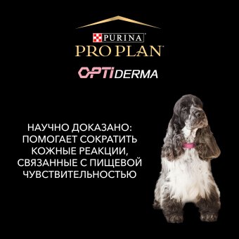 Корм Pro Plan Optiderma для собак мелких и карликовых пород с лососем и паучи в подарок ПРОМОПАК