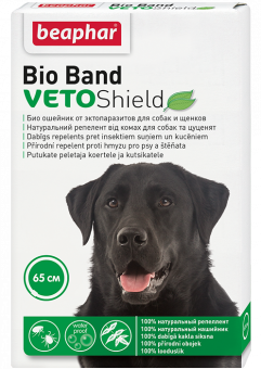 Биоошейник Beaphar VETO Shield Bio Band от эктопаразитов для собак и щенков зелёный