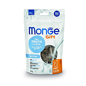 Лакомство Monge Gift Kitten для котят "Хрустящие подушечки с начинкой" с...