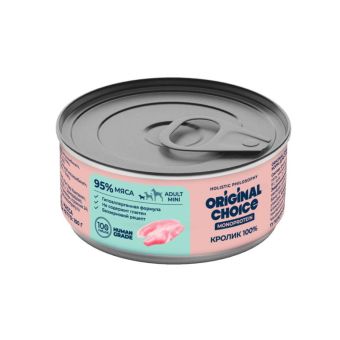 Банки Original Choice Monoprotein Adult для собак мелких пород 100% кролика