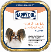 Паштет Happy Dog для собак мелких пород Телятина с индейкой Паштет Happy Dog для собак мелких пород Телятина с индейкой