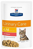 Паучи Hill's Prescription Diet C/D для кошек с лососем. Профилактика МКБ (струвитный тип)