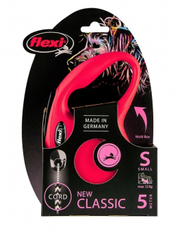 Flexi рулетка New Classic S (до 12 кг) трос 5 м красная
