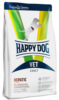 Корм Happy Dog Vet Hepatic для собак. Ветеринарная диета для поддержания и снятия нагрузки с печени