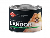 Консервы Landor Dog для собак мелких пород с кроликом и шпинатом