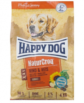 Корм Happy Dog NaturCroq Adult Beef and Rice для взрослых собак всех пород говядина с рисом