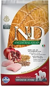 Сухой Корм Farmina N&D Adult Low Grain Chicken&Pomegranate для взрослых собак средних и крупных пород курица и гранат Сухой Корм Farmina N&D Adult Low Grain Chicken&Pomegranate для взрослых собак средних и крупных пород курица и гранат