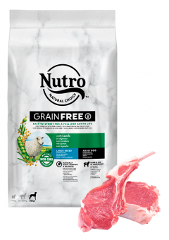 Корм Nutro Grain Free Dog Large Breed Lamb для собак крупных пород с ягнёнком и экстрактом розмарина