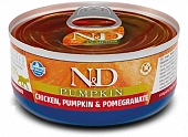 Консервы Farmina N&D Cat Pumpkin Chicken & Pomegranate для кошек с курицей, тыквой и гранатом Консервы Farmina N&D Cat Pumpkin Chicken & Pomegranate для кошек с курицей, тыквой и гранатом