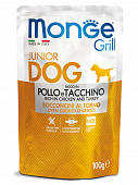 Паучи Monge Dog Grill для щенков с курицей и индейкой Паучи Monge Dog Grill для щенков с курицей и индейкой