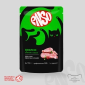 Паучи Enso Basic полнорационный корм для взрослых кошек кусочки в соусе с кроликом