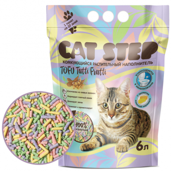 Наполнитель Cat Step Tutti Frutti для кошек впитывающий с запахом лимонной карамели