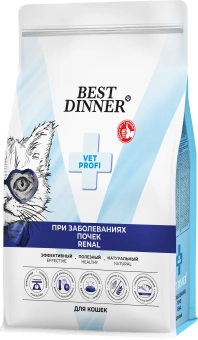 Сухой корм Best Dinner Vet Profi Renal для кошек, полнорационный, диетический при острой или хронической болезни почек