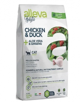 Корм Alleva Holistic Cat Neutered Chicken & Duck для стерил. кошек с курицей и уткой, волокнами сахарного тростника