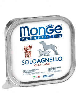 Ламистеры Monge Dog Monoprotein Solo для собак из ягненка паштет