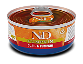 Консервы Farmina N&D Cat Quail&Pumpkin для кошек с перепелом и тыквой Консервы Farmina N&D Cat Quail&Pumpkin для кошек с перепелом и тыквой