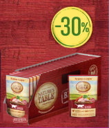 Скидка до 30% на влажные корма для кошек марки Nature's Table!