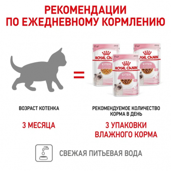 Паучи Royal Canin Kitten для котят в возрасте до 12 месяцев в соусе Мультипак!