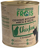 Банки Frais Classique Dog консервы для собак сочные кусочки мяса с курицей в желе