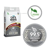 Комкующийся наполнитель Cat's White Activated Carbon Vanilla для кошачьего туалета с...