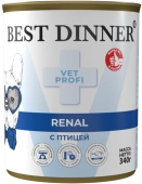 Банки Best Dinner Vet Profi Renal для собак при заболевании почек с птицей