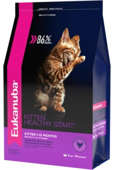 Eukanuba Kitten Healthy Start сбалансиованный сухой корм для котят