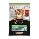 Влажный корм PRO PLAN® Sterilised MAINTENANCE для взрослых стерилизованных кошек, кусочки с говядиной в желе Влажный корм PRO PLAN® Sterilised MAINTENANCE для взрослых стерилизованных кошек, кусочки с говядиной в желе
