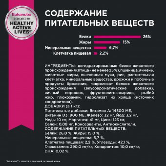 Eukanuba Adult Medium Breed 1+ years корм сухой для взрослых собак средних пород от года и старше