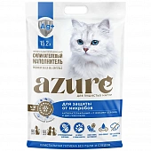 Антибактериальный силикагелевый наполнитель Azure для кошек с ионами серебра и део-гранулами Антибактериальный силикагелевый наполнитель Azure для кошек с ионами серебра и део-гранулами