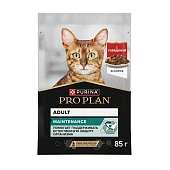 Влажный корм PRO PLAN® MAINTENANCE для взрослых кошек, кусочки с говядиной в соусе Влажный корм PRO PLAN® MAINTENANCE для взрослых кошек, кусочки с говядиной в соусе