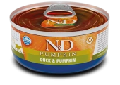 Консервы Farmina N&D Cat Duck&Pumpkin для кошек с уткой и тыквой