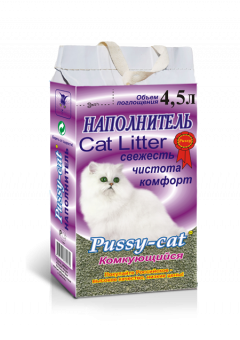 Комкующийся наполнитель Pussy-Cat для кошачьего туалета