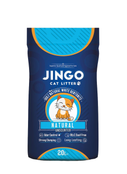 Наполнитель Jingo комкующийся для кошачьего туалета натуральный