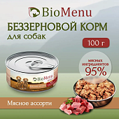 Банки BioMenu adult для собак мясное ассорти Банки BioMenu adult для собак мясное ассорти