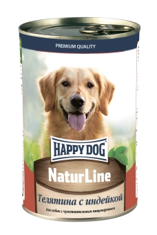 Консервы Happy Dog Natur Line для собак с телятиной и индейкой