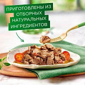 Влажный корм Гурмэ Натуральные рецепты для кошек, тушеная говядина с томатами Влажный корм Гурмэ Натуральные рецепты для кошек, тушеная говядина с томатами