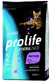 Сухой Корм Prolife Mature Beef & Rice для пожилых стерилизованных кошек со свежим мясом говядины и с рисом Сухой Корм Prolife Mature Beef & Rice для пожилых стерилизованных кошек со свежим мясом говядины и с рисом