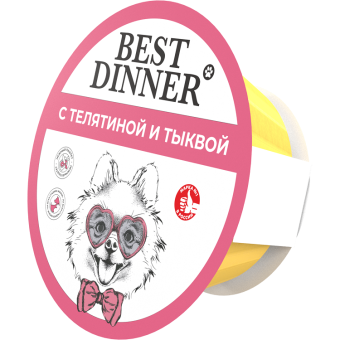 Ламистеры Best Dinner для взрослых собак с телятиной и тыквой