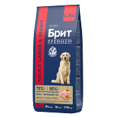 Сухой Корм Brit Premium Adult Large & Giant Dog для собак крупных и гигантских пород с...