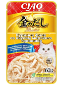 Паучи Inaba Chiao Kinnodashi для кошек с куриным филе со вкусом морского гребешка