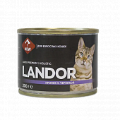 Консервы Landor Cat для кошек с кроликом и черникой