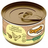 Банки Organic Сhoice Low Grain для кошек с курицей и креветками в курином бульоне