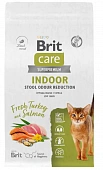 Сухой Корм Brit Care Cat Indoor Stool Odour Reduction для взрослых кошек с индейкой и лососем с уменьшением запаха из лотка