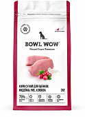 Сухой Корм Bowl Wow для щенков средних пород с индейкой, ягнёнком, рисом и клюквой
