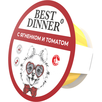 Ламистеры Best Dinner для взрослых собак с ягнёнком и томатом