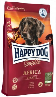 Корм Happy Dog Supreme Africa Африка для собак средних и крупных пород с мясом страуса
