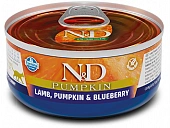 Консервы Farmina N&D Cat Pumpkin Lamb & Blueberry для кошек с ягнёнком, тыквой и черникой Консервы Farmina N&D Cat Pumpkin Lamb & Blueberry для кошек с ягнёнком, тыквой и черникой
