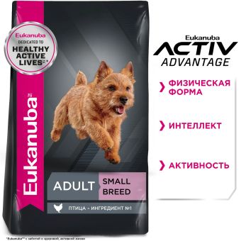 Корм для взрослых собак мелких пород Eukanuba Adult Small Breed 1+ years сухой
