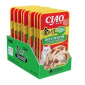 Паучи Inaba Chiao Kinnodashi для кошек с тунцом Магуро и тунцом Кацуо со вкусом...